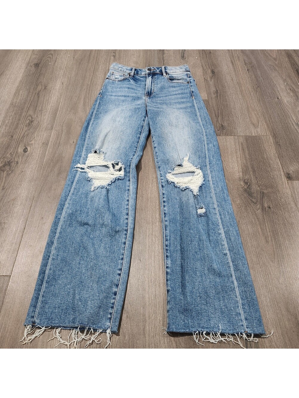 Hidden Los Angeles Women's Distressed Straight-Leg Jeans Size 26
